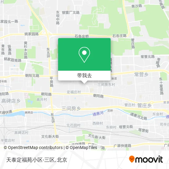 天泰定福苑小区-三区地图