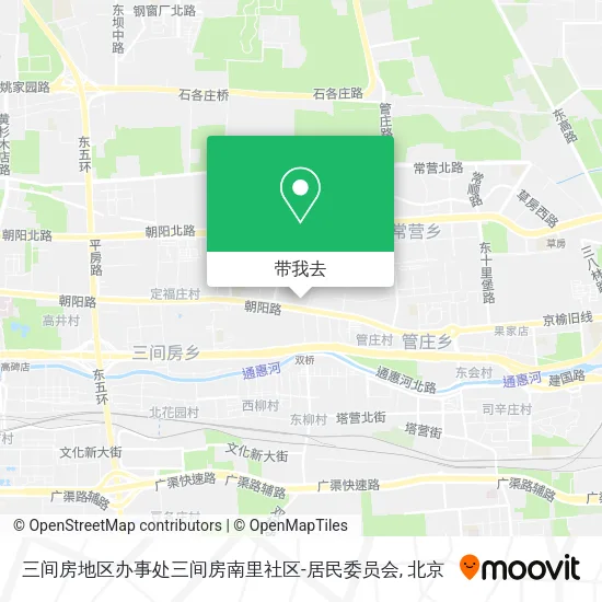 三间房地区办事处三间房南里社区-居民委员会地图