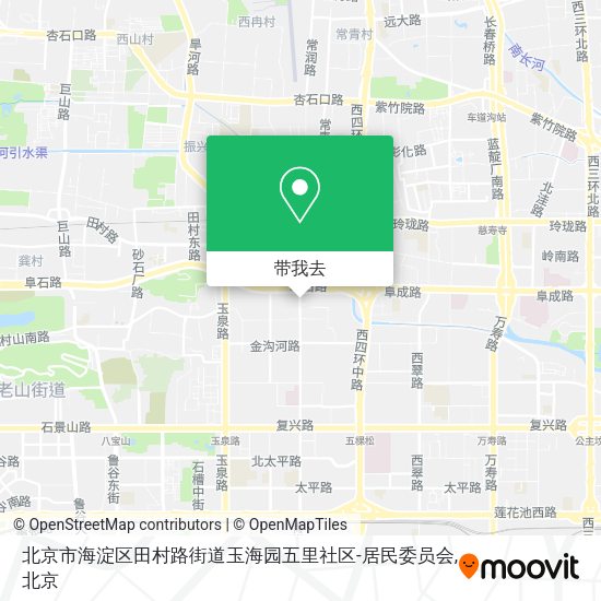 北京市海淀区田村路街道玉海园五里社区-居民委员会地图