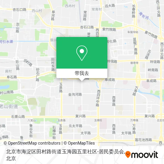 北京市海淀区田村路街道玉海园五里社区-居民委员会地图