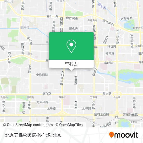 北京五棵松饭店-停车场地图