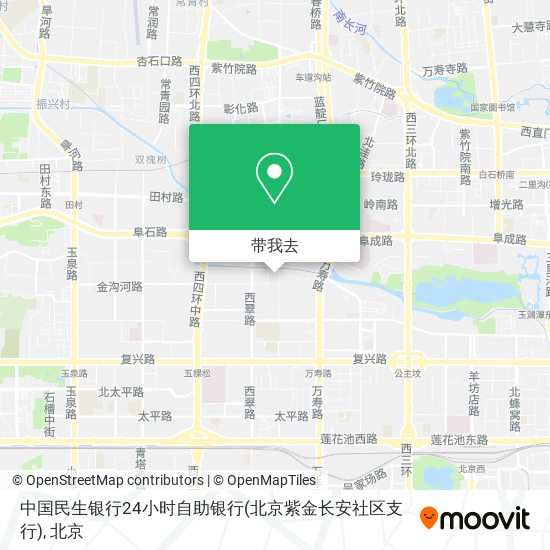 中国民生银行24小时自助银行(北京紫金长安社区支行)地图