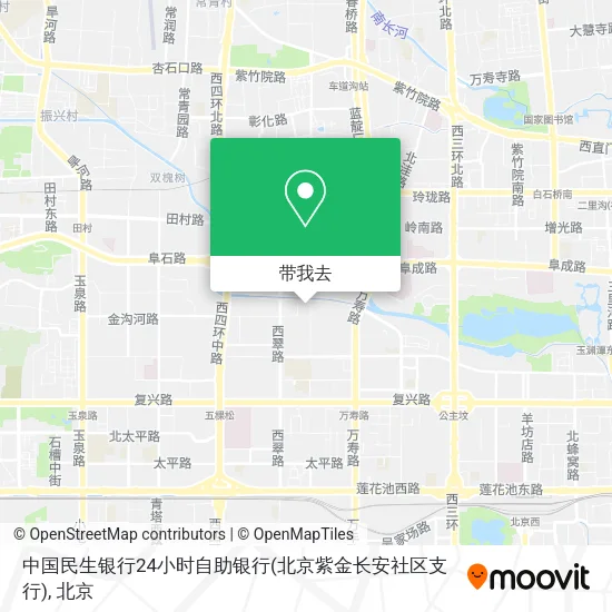 中国民生银行24小时自助银行(北京紫金长安社区支行)地图