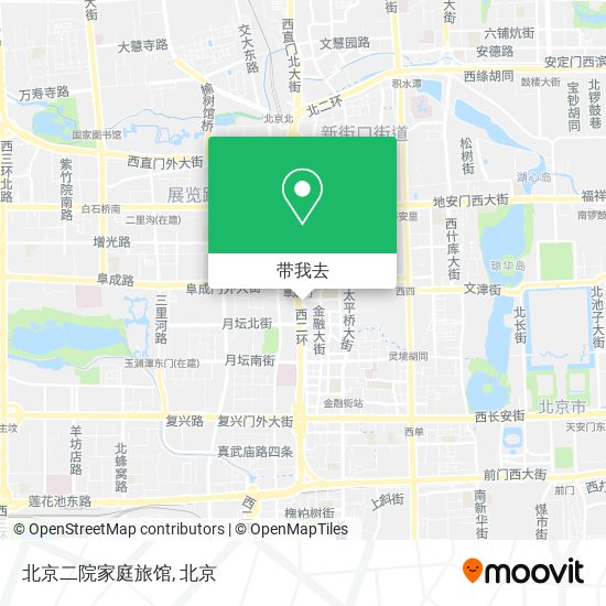 北京二院家庭旅馆地图