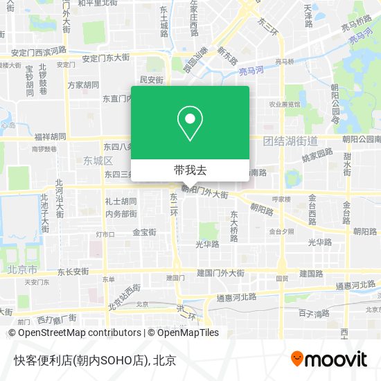 快客便利店(朝内SOHO店)地图