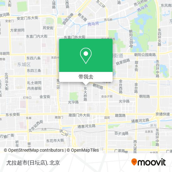 尤拉超市(日坛店)地图