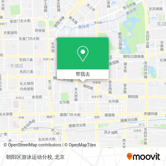 朝阳区游泳运动分校地图