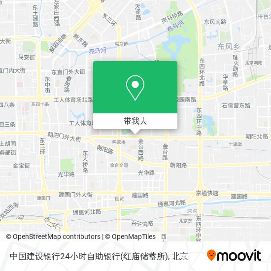 中国建设银行24小时自助银行(红庙储蓄所)地图