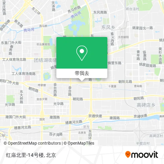 红庙北里-14号楼地图