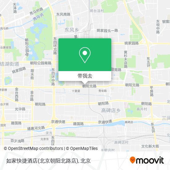 如家快捷酒店(北京朝阳北路店)地图