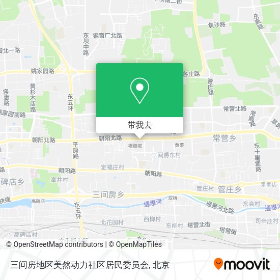 三间房地区美然动力社区居民委员会地图