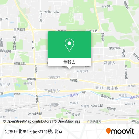 定福庄北里1号院-21号楼地图