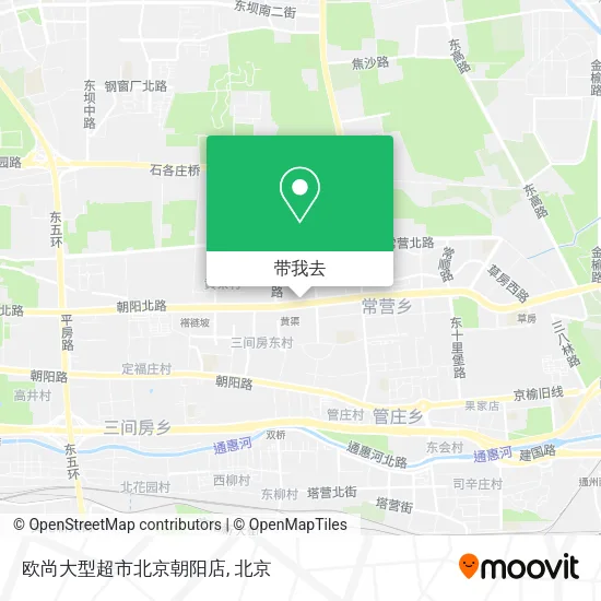 欧尚大型超市北京朝阳店地图