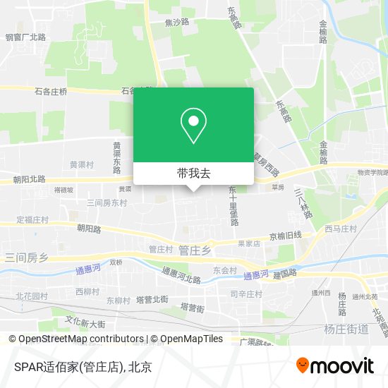 SPAR适佰家(管庄店)地图