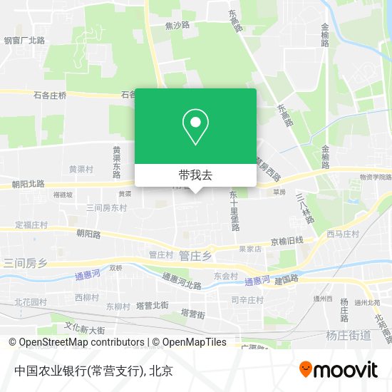 中国农业银行(常营支行)地图