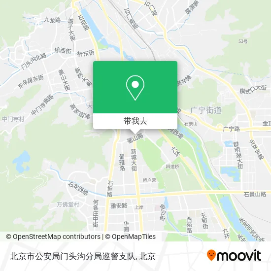 北京市公安局门头沟分局巡警支队地图