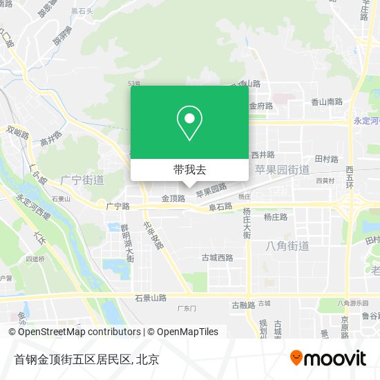 首钢金顶街五区居民区地图