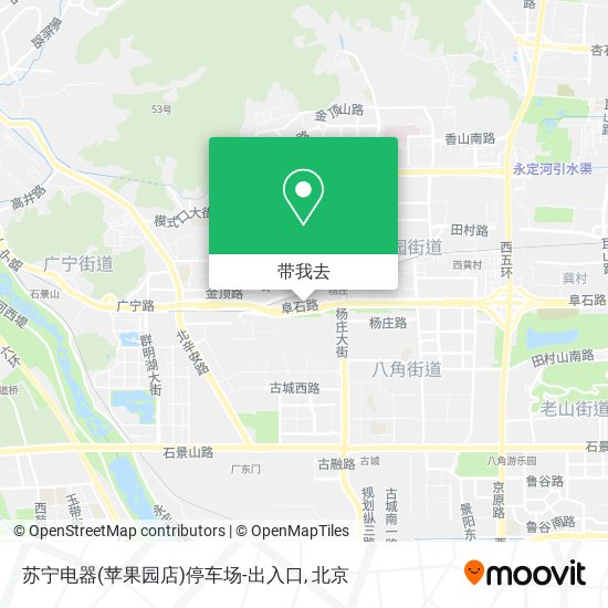 苏宁电器(苹果园店)停车场-出入口地图