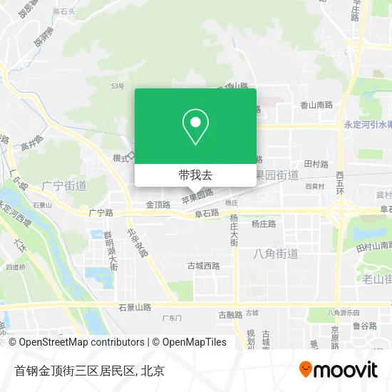 首钢金顶街三区居民区地图