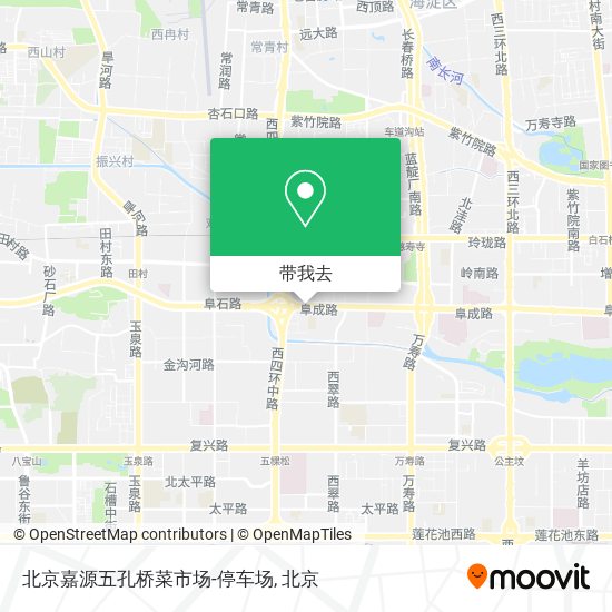 北京嘉源五孔桥菜市场-停车场地图