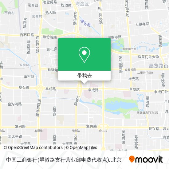 中国工商银行(翠微路支行营业部电费代收点)地图