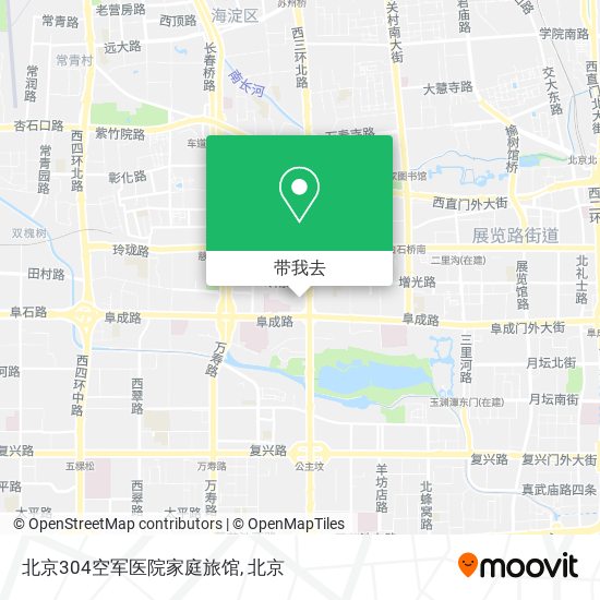 北京304空军医院家庭旅馆地图