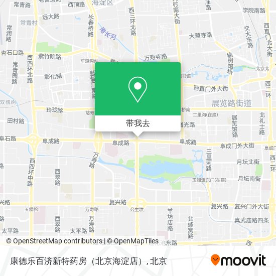 康德乐百济新特药房（北京海淀店）地图
