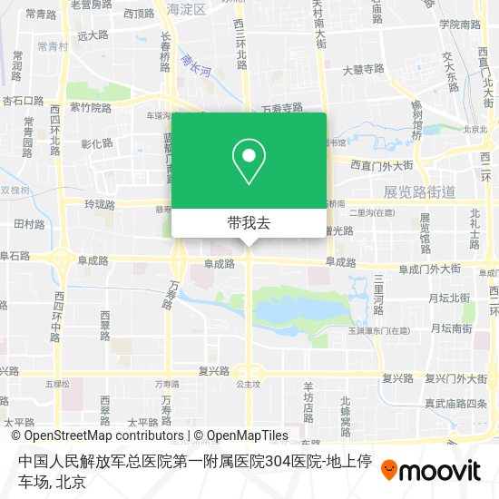 中国人民解放军总医院第一附属医院304医院-地上停车场地图
