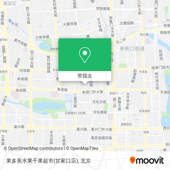 果多美水果干果超市(甘家口店)地图