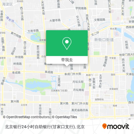 北京银行24小时自助银行(甘家口支行)地图