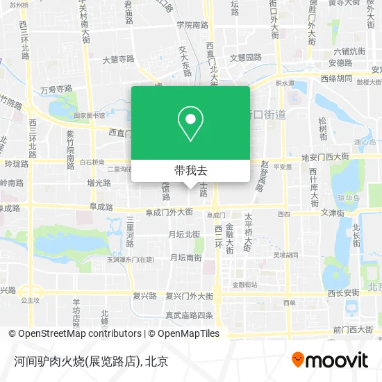 河间驴肉火烧(展览路店)地图