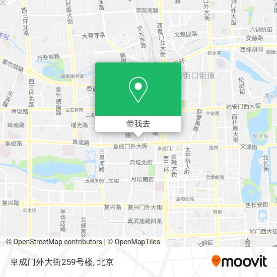 阜成门外大街259号楼地图