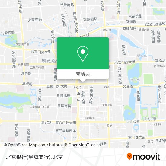 北京银行(阜成支行)地图