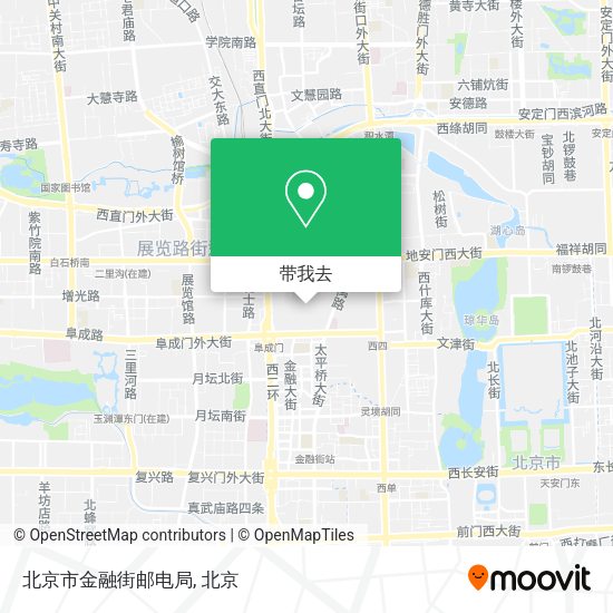 北京市金融街邮电局地图