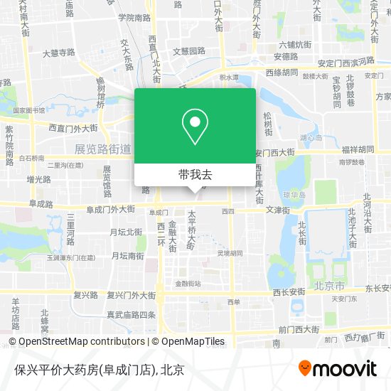 保兴平价大药房(阜成门店)地图