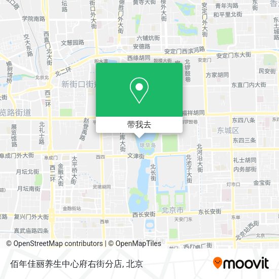 佰年佳丽养生中心府右街分店地图