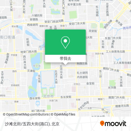 沙滩北街/五四大街(路口)地图