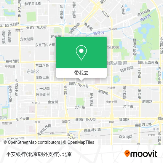 平安银行(北京朝外支行)地图