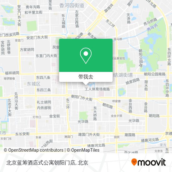 北京蓝筹酒店式公寓朝阳门店地图