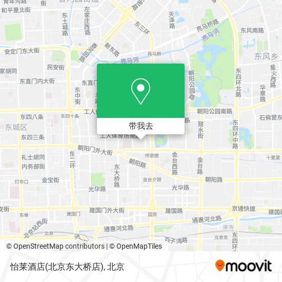 怡莱酒店(北京东大桥店)地图