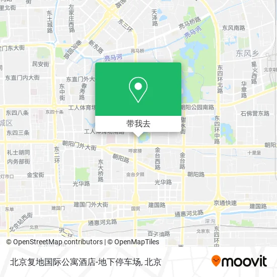 北京复地国际公寓酒店-地下停车场地图