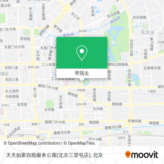 天天如家自助服务公寓(北京三里屯店)地图