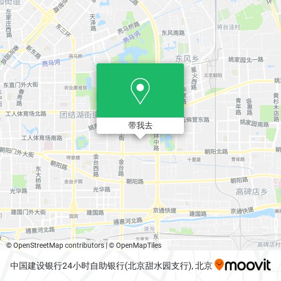 中国建设银行24小时自助银行(北京甜水园支行)地图
