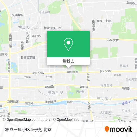 雅成一里小区5号楼地图