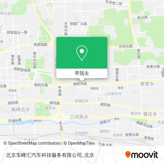 北京车峰汇汽车科技服务有限公司地图