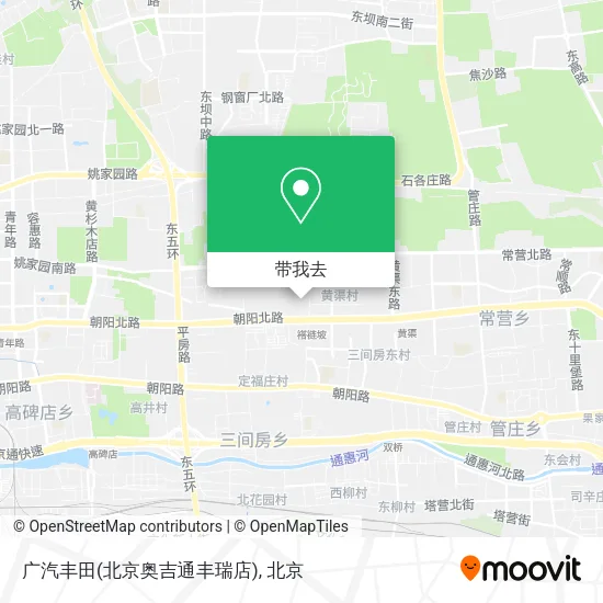 广汽丰田(北京奥吉通丰瑞店)地图