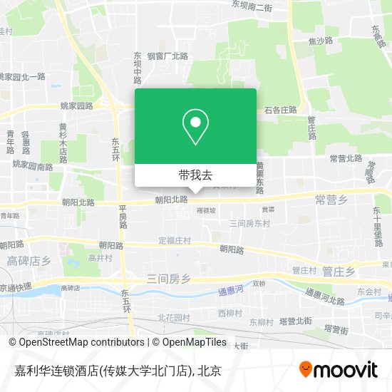 嘉利华连锁酒店(传媒大学北门店)地图