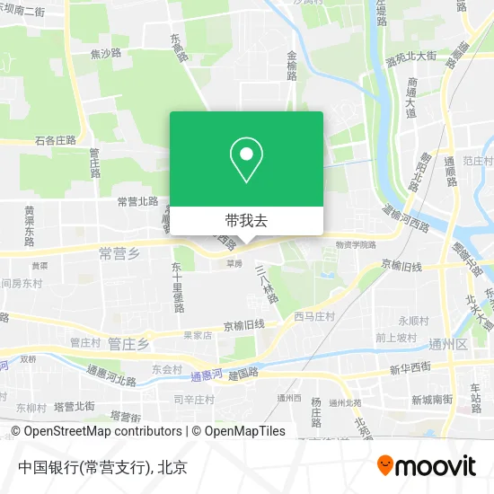 中国银行(常营支行)地图
