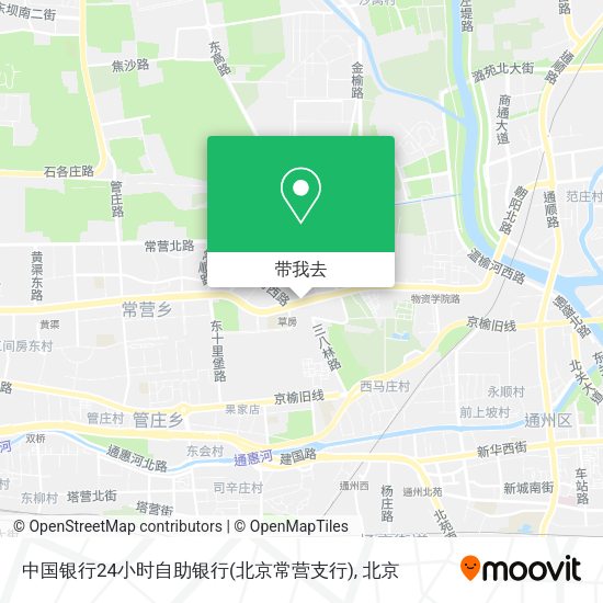 中国银行24小时自助银行(北京常营支行)地图