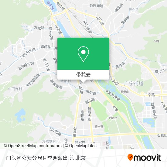 门头沟公安分局月季园派出所地图